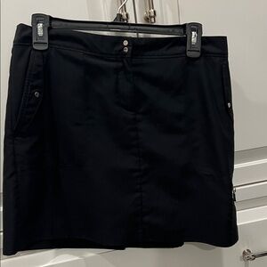 Izod Black Ladies Skort with Snap Waist